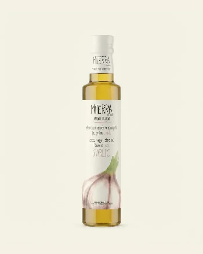Huile d'Olive à l'Ail – Miterra (Aromatisée) — Casa di Milia